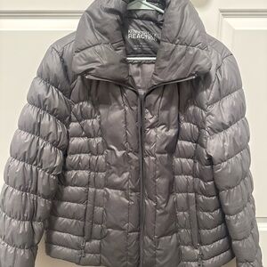 Kenneth Cole Reaction Women's Charcoal Puffer Coat